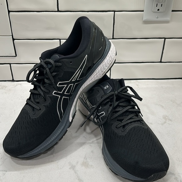 ASICS GEL KAYANO 27 MENS SNEAKERS 13 Extra Wide Black Silver - Picture 12 of 16